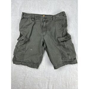 Carhartt Men’s Shorts Size 32* Gray/green Cargo Utility Workwear Relaxed Fit